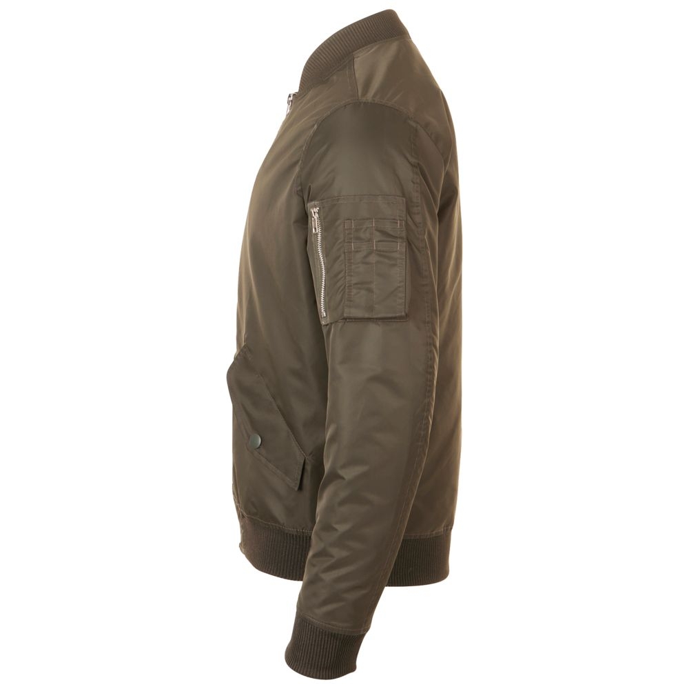 Куртка бомбер унисекс Rebel, коричневая, коричневый, нейлон 100%; подкладка, утеплитель - полиэстер 100%, плотность 60 г/м²