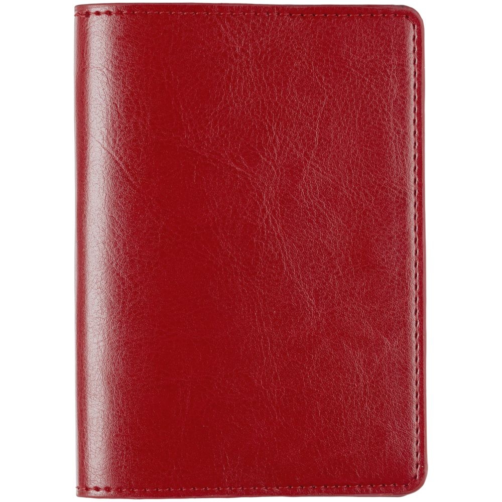 Обложка для паспорта Nebraska, красная, красный, кожзам