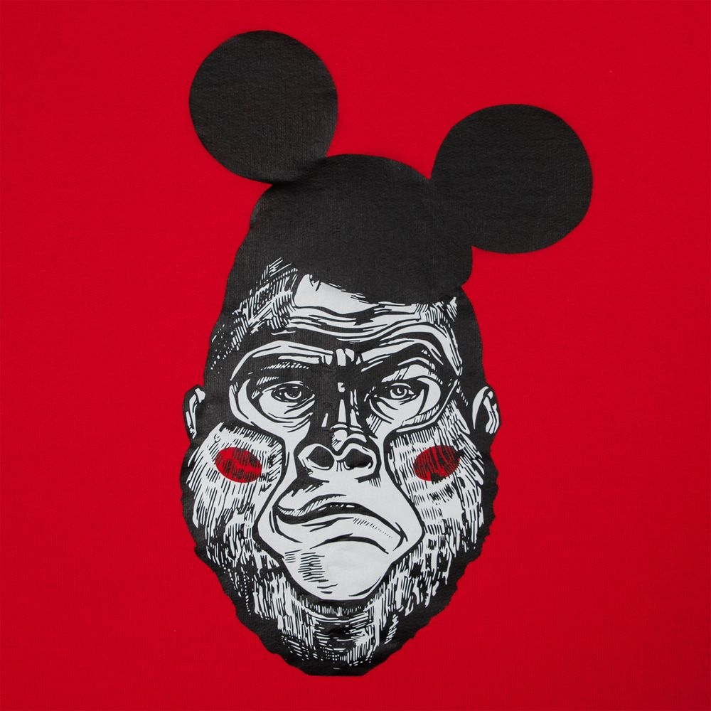 Толстовка Monkey Mouse, красная, красный, хлопок