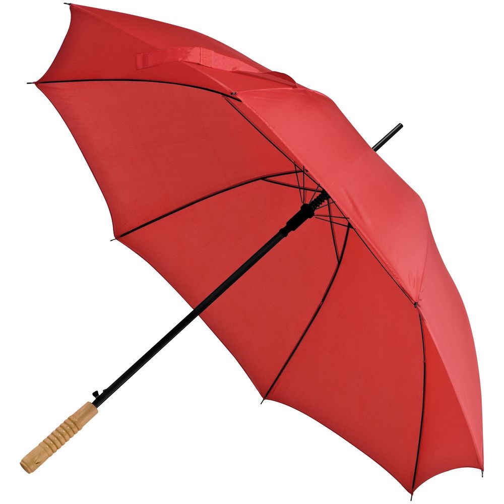 Зонт-трость Lido, красный, красный, полиэстер