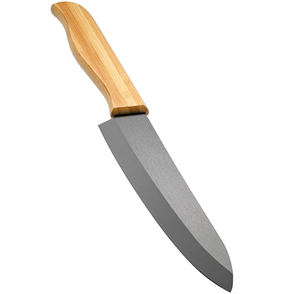 Нож кухонный Selva, лезвие - керамика; рукоятка - бамбук