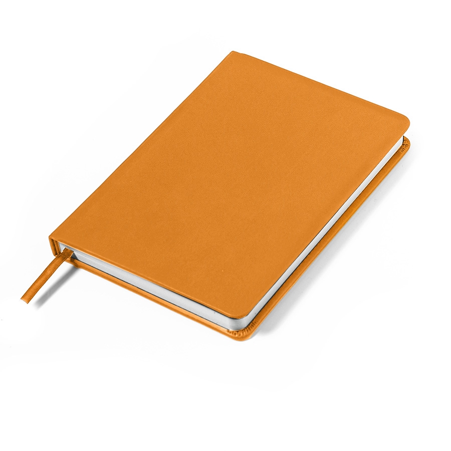 Ежедневник недатированный Duncan, А5,  оранжевый, белый блок, оранжевый, pu bondy