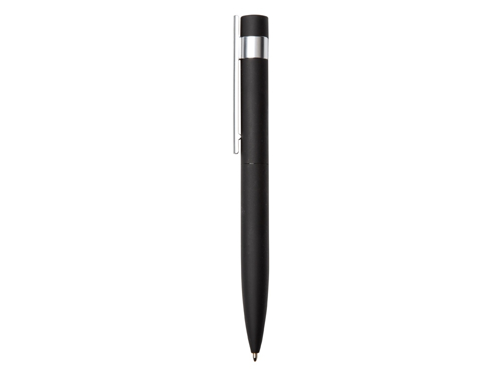 Ручка шариковая металлическая «Matteo» soft-touch, черный, серебристый