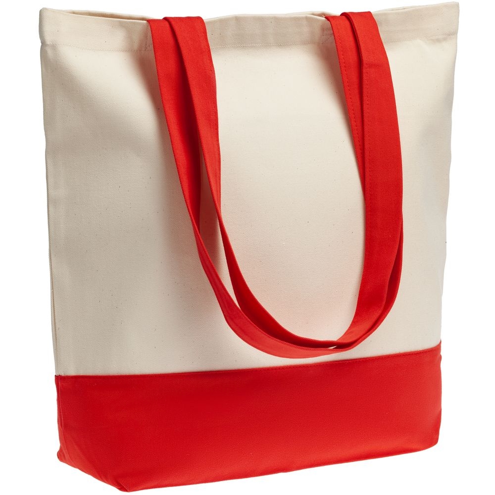 Холщовая сумка Shopaholic, красная, красный, хлопок