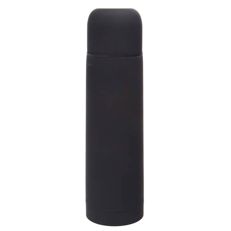 Термос вакуумный "Flask", сталь с покрытием софт тач, черный, 500 мл., черный, нержавеющая сталь