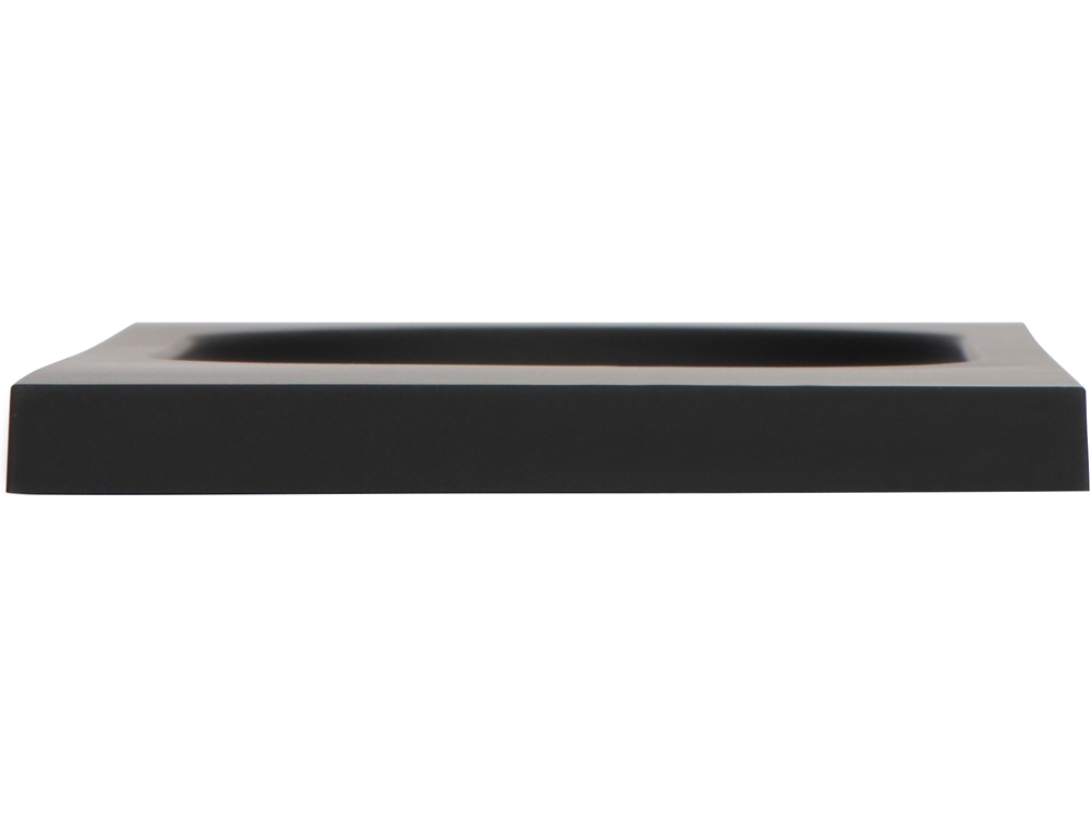 Беспроводное настольное зарядное устройство «Glide» с подсветкой, soft-touch, черный, soft touch