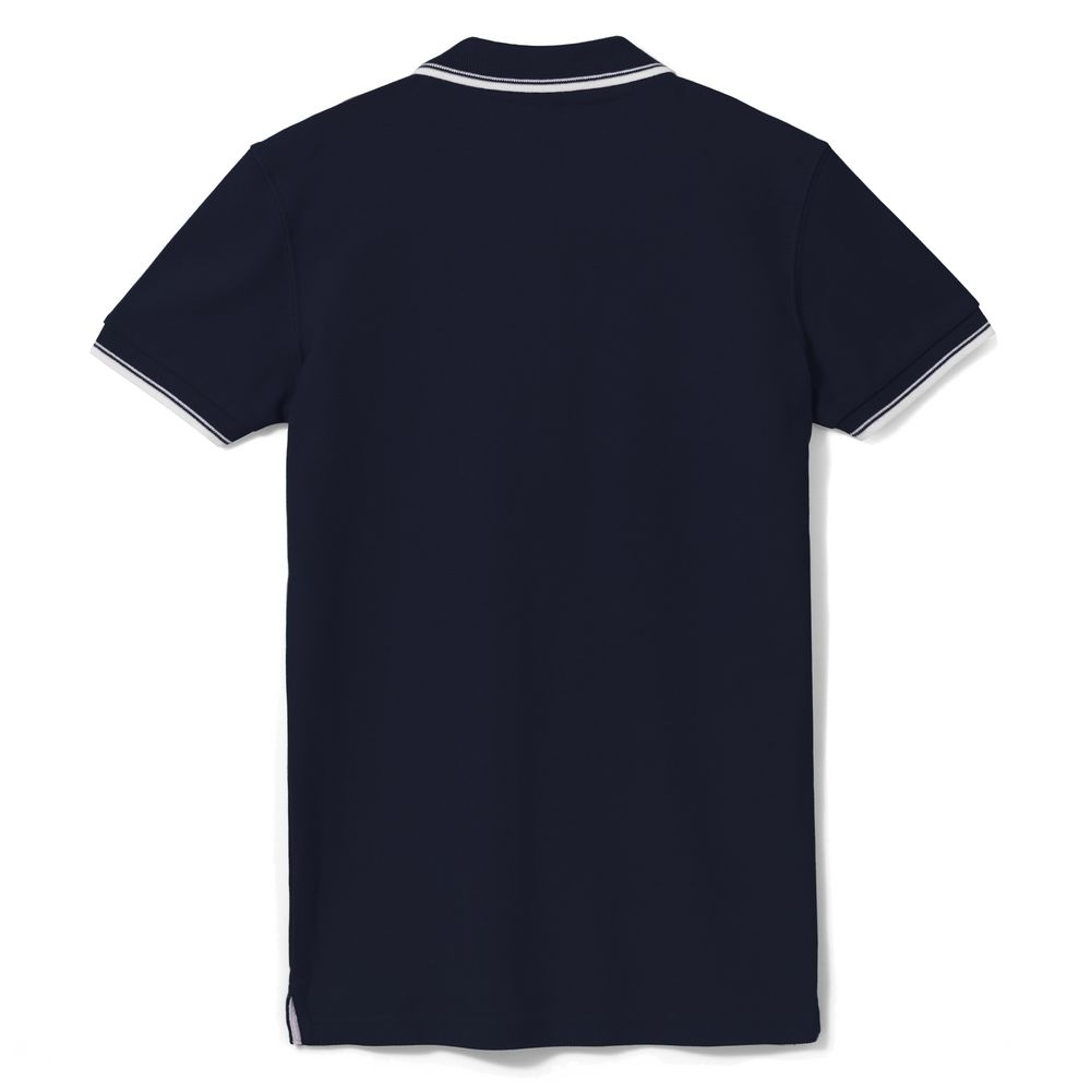 Рубашка поло женская Practice Women 270, темно-синяя с белым, синий, белый, пике; хлопок 100%, плотность 270 г/м²