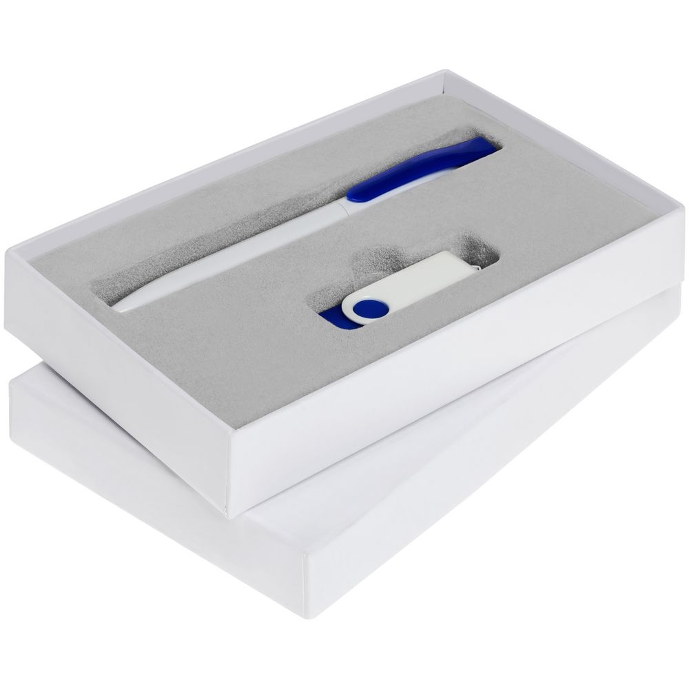 Набор Twist White, белый с синим, 8 Гб, белый, пластик; покрытие софт-тач; металл