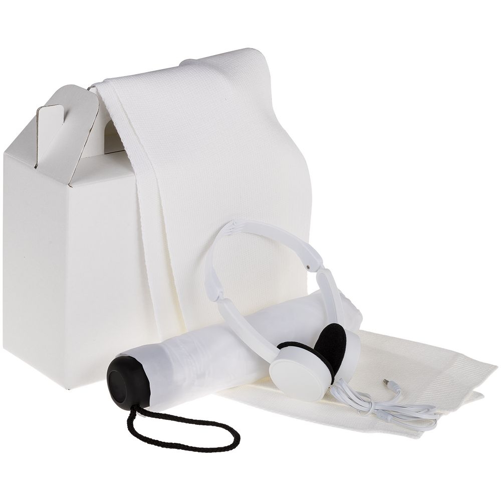 Коробка In Case S, ver.2, белая с крафтовым оборотом, белый, картон