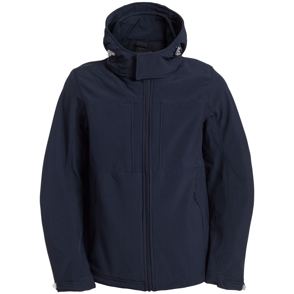Куртка мужская Hooded Softshell темно-синяя, синий, прочее