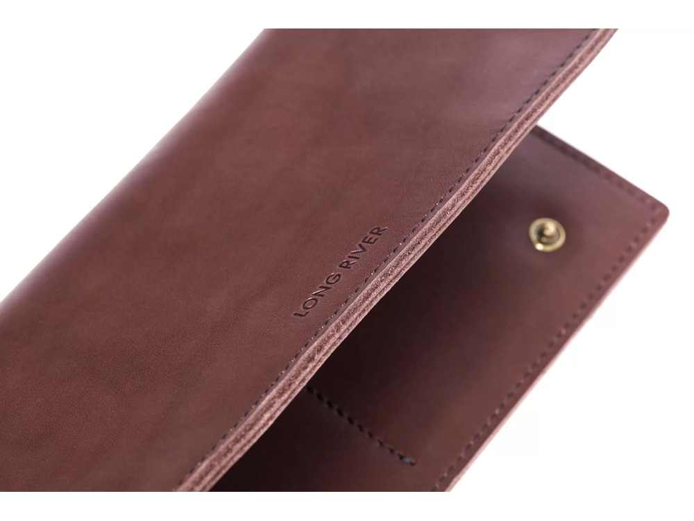 Бумажник «Денмарк», коричневый, кожа