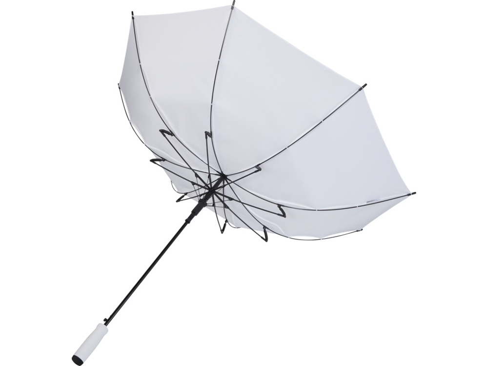 Зонт-трость «Niel» из из RPET, белый, полиэстер, пластик