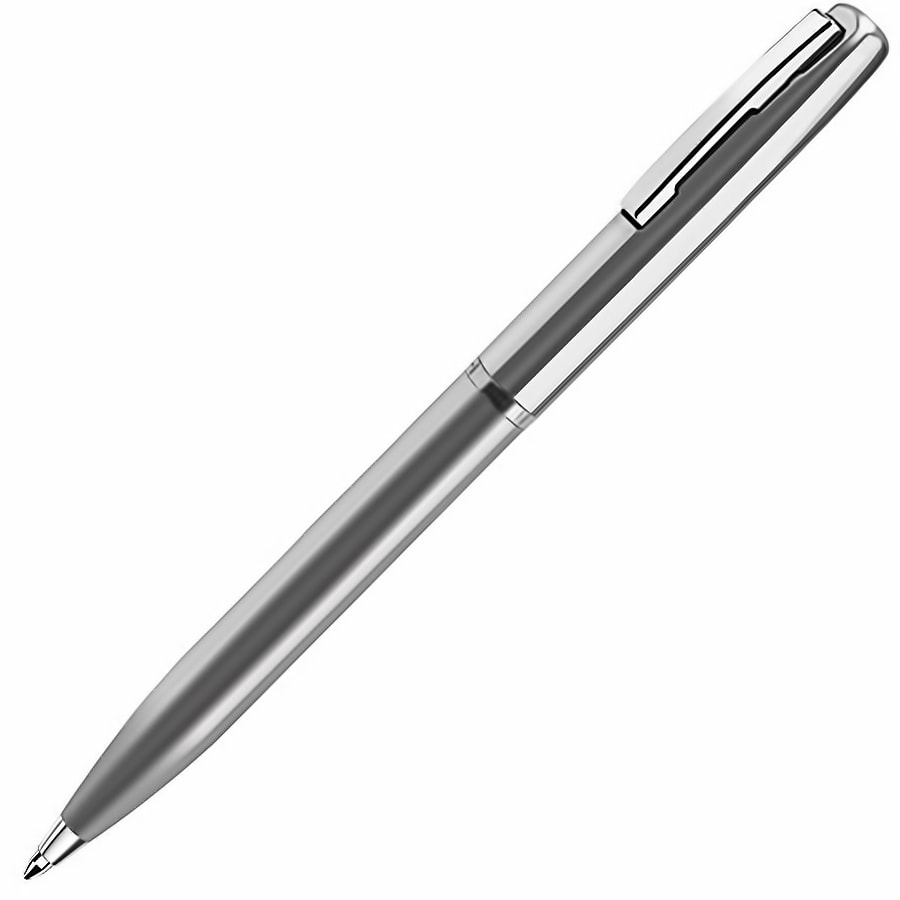 CLICKER, ручка шариковая, хром, металл, серебристый, нержавеющая сталь