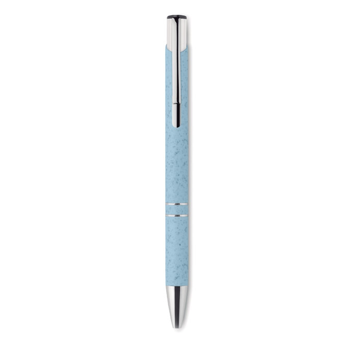 Ручка из зерноволокна и ПП, синий, пластик