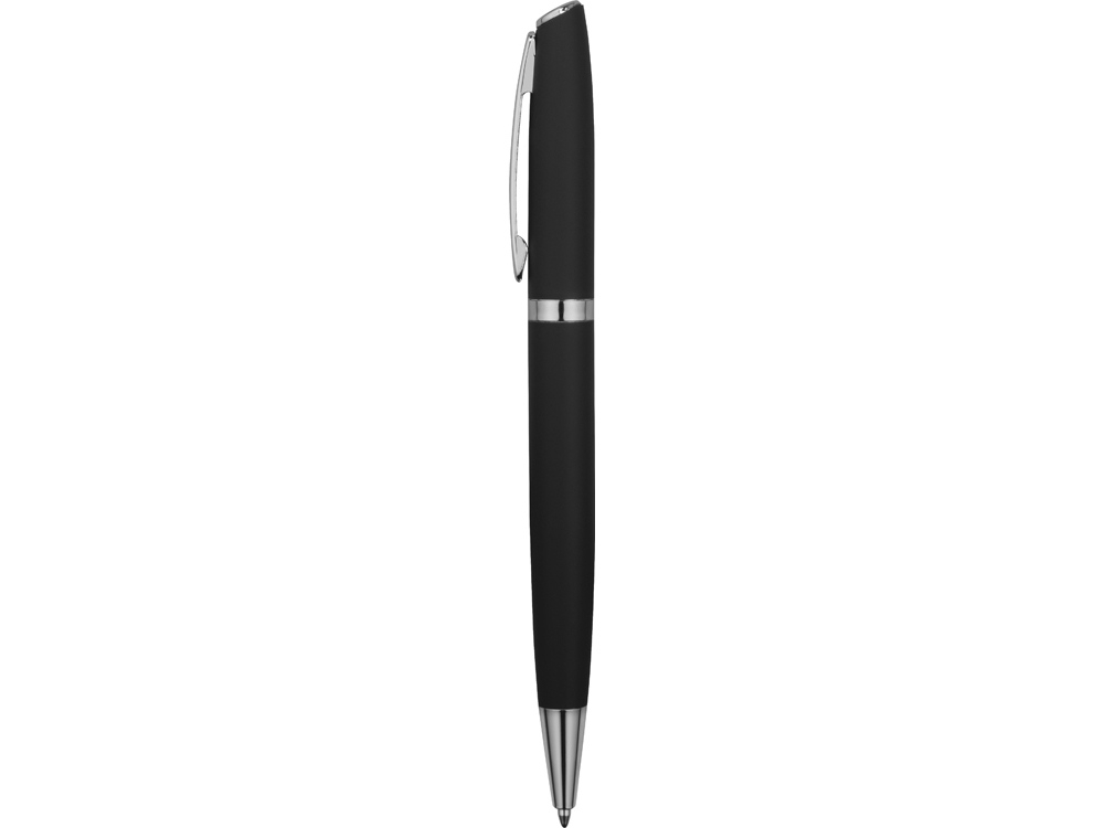 Ручка металлическая soft-touch шариковая «Flow», черный, soft touch
