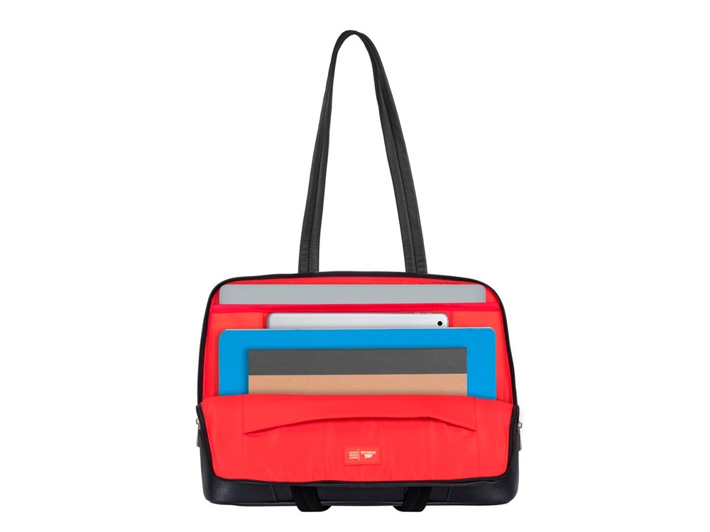 Стильная женская сумка для ноутбуков до 14” или MacBook Pro 16, черный, полиэстер, пластик