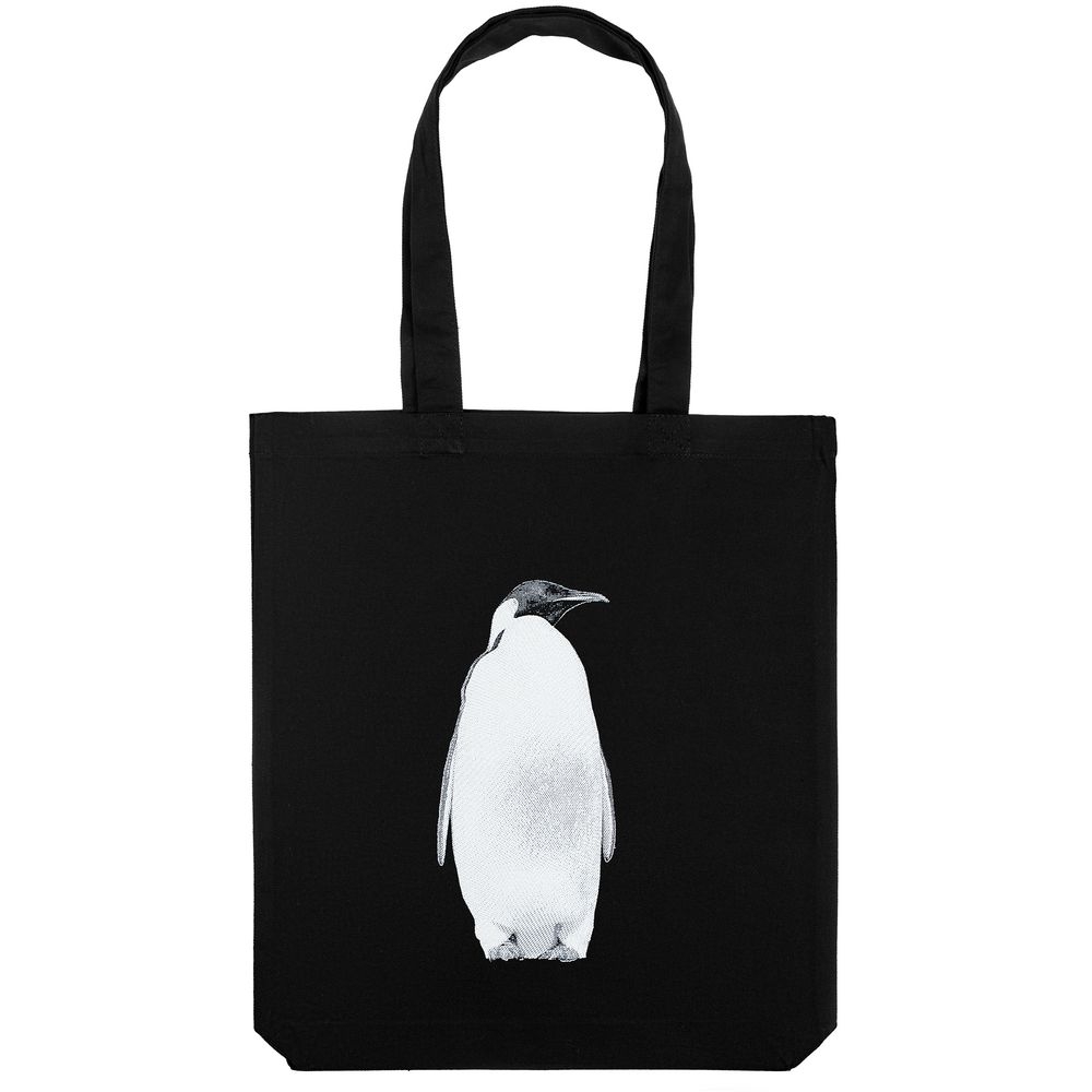 Холщовая сумка Like a Penguin, черная, черный, хлопок
