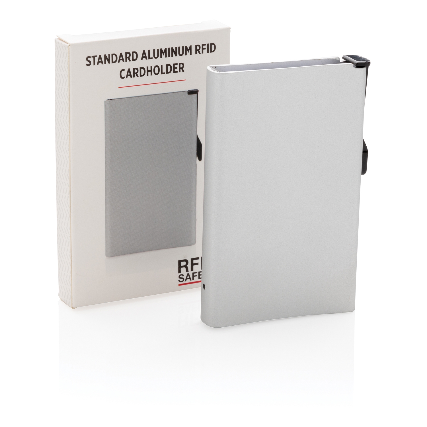 Алюминиевый картхолдер Standard с RFID, серый, алюминий; abs