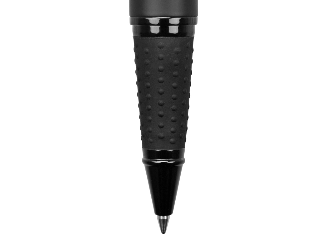 Ручка металлическая роллер «Vip R Gum» soft-touch с зеркальной гравировкой, черный, soft touch