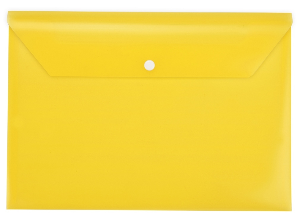 Папка-конверт А4, желтый, полипропилен