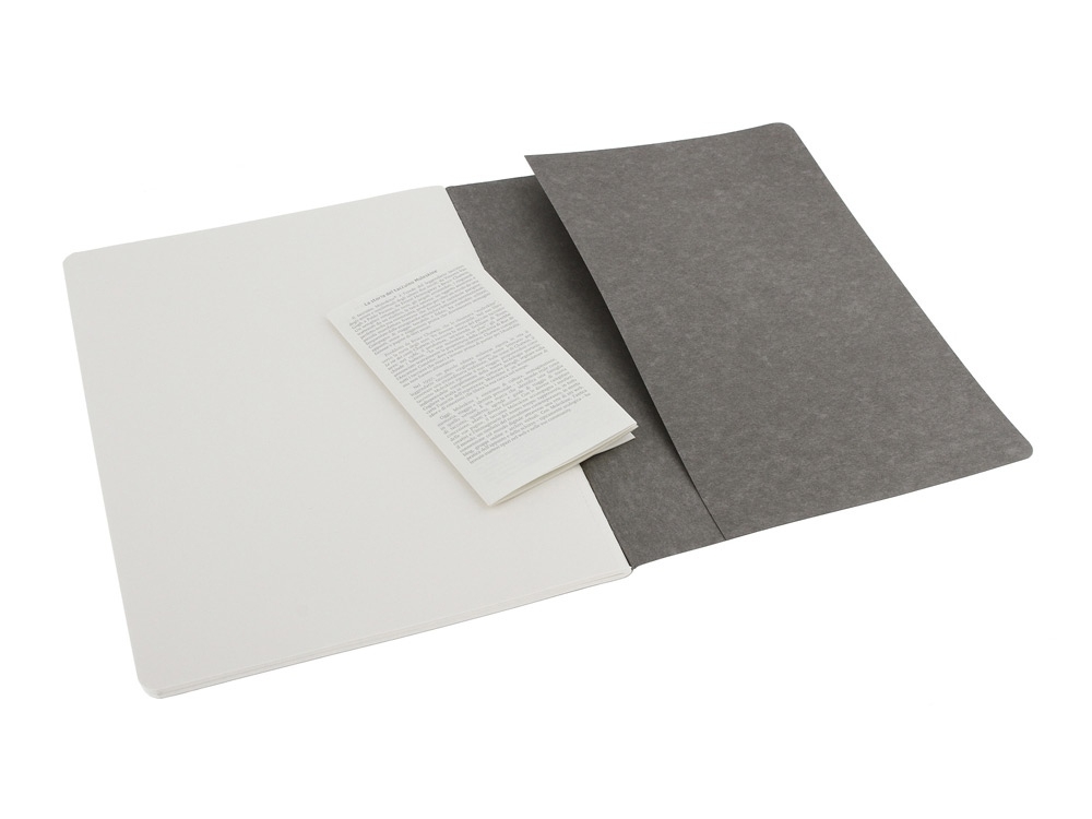 Набор записных книжек Cahier, ХLarge (нелинованный), серый, картон, бумага
