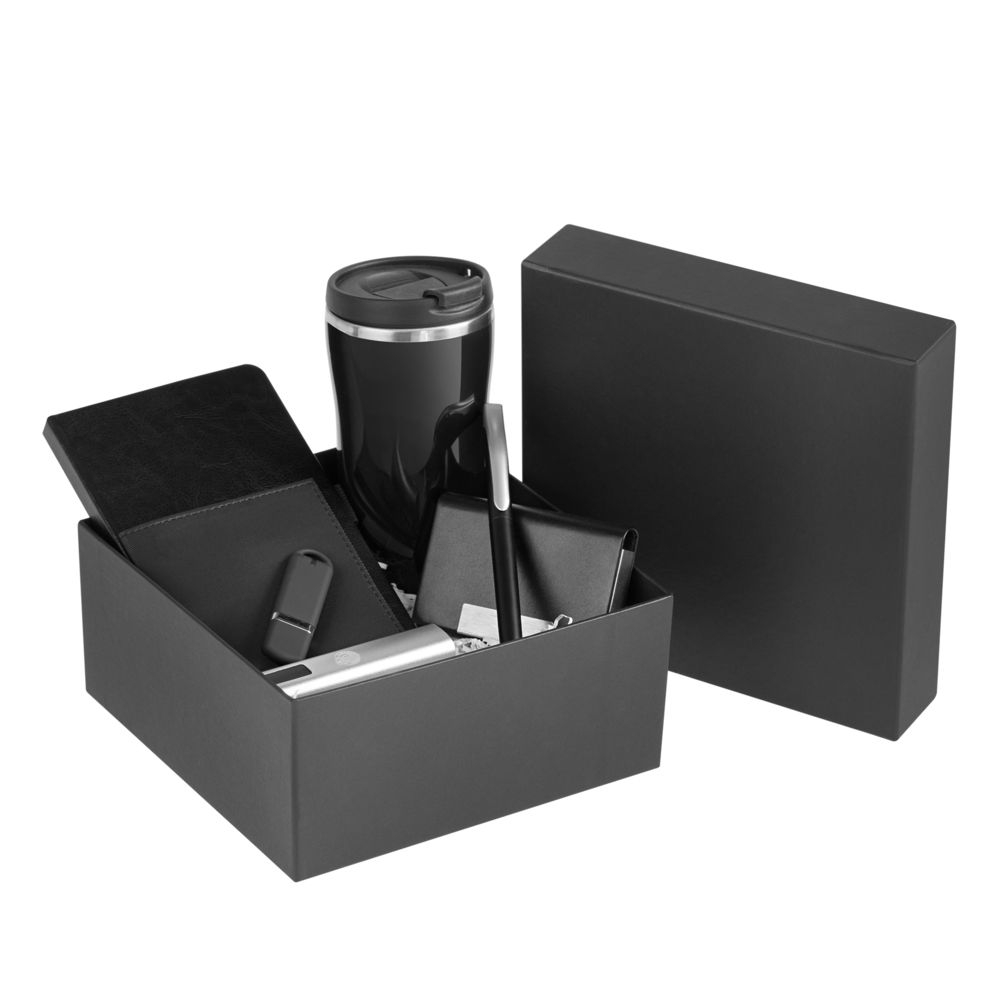 Коробка Satin, малая, черная, черный, картон