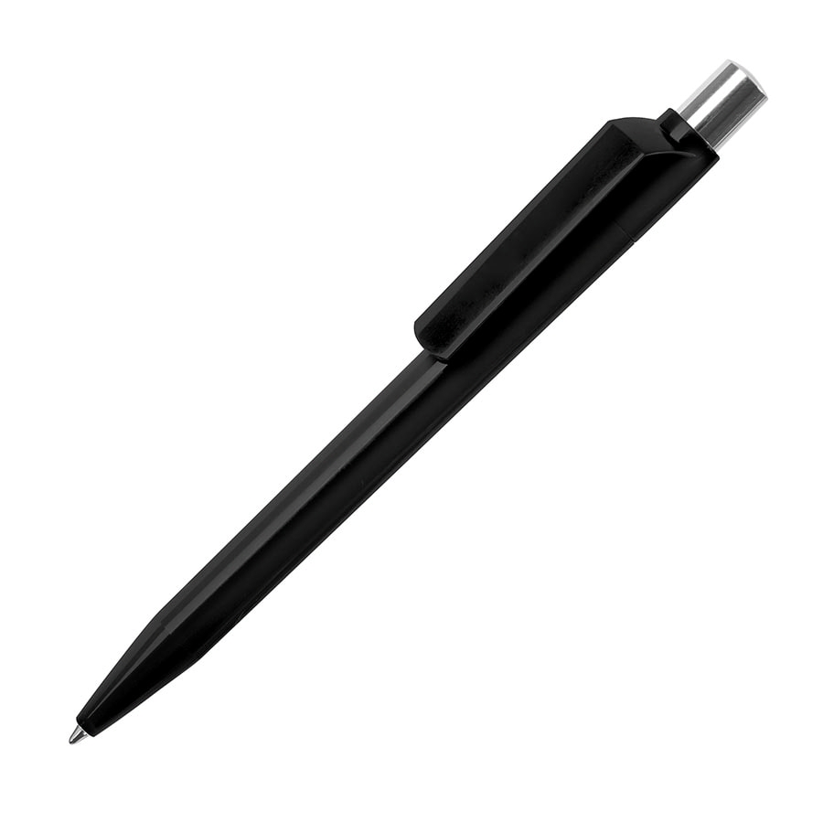 Ручка шариковая DOT, черный, пластик, черный, пластик