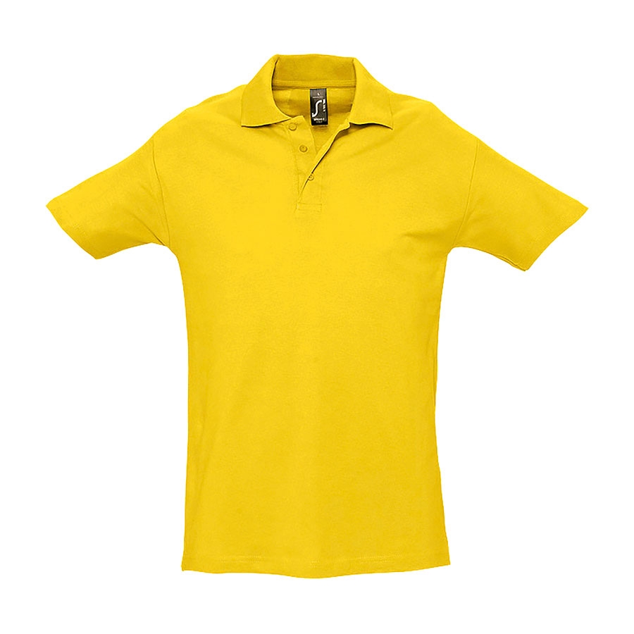 Рубашка поло мужская SPRING II, желтый, S, 100% хлопок, 210/м2, желтый, гребенной хлопок 100%, плотность 210 г/м2, пике