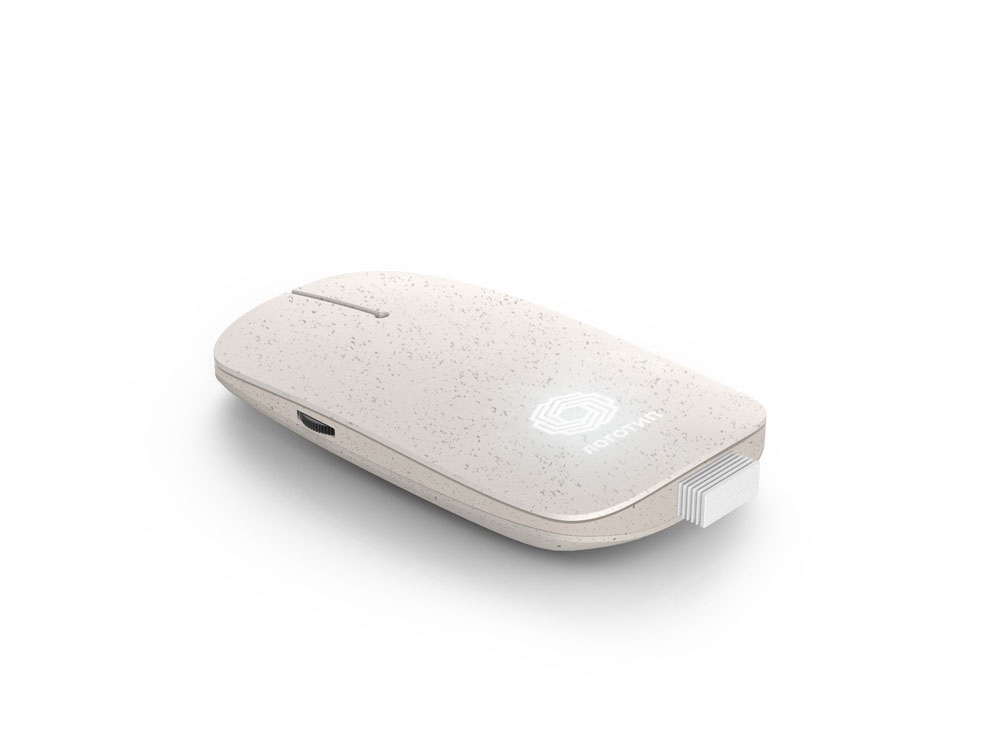 Беспроводная мышь c подсветкой «Pokket2 Eco», белый, пластик