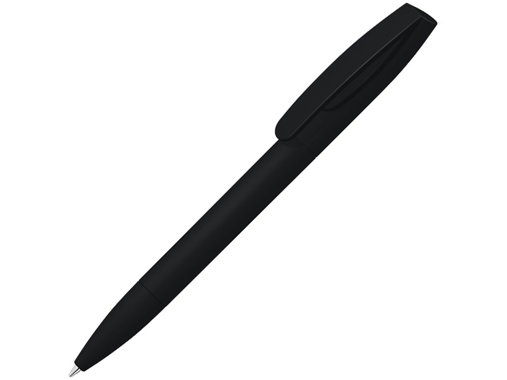 Ручка шариковая пластиковая «Coral Gum », soft-touch, черный, soft touch
