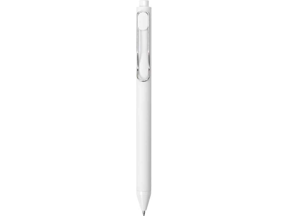 Ручка пластиковая шариковая «Clip», софт-тач, белый, пластик, металл
