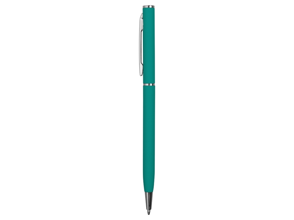 Ручка металлическая шариковая «Атриум софт-тач», бирюзовый, soft touch