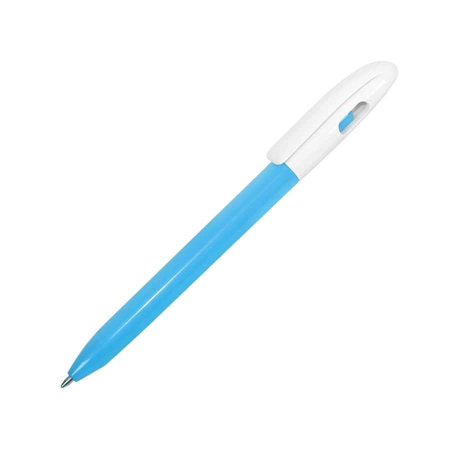 LEVEL, ручка шариковая, голубой, пластик, голубой, белый, пластик