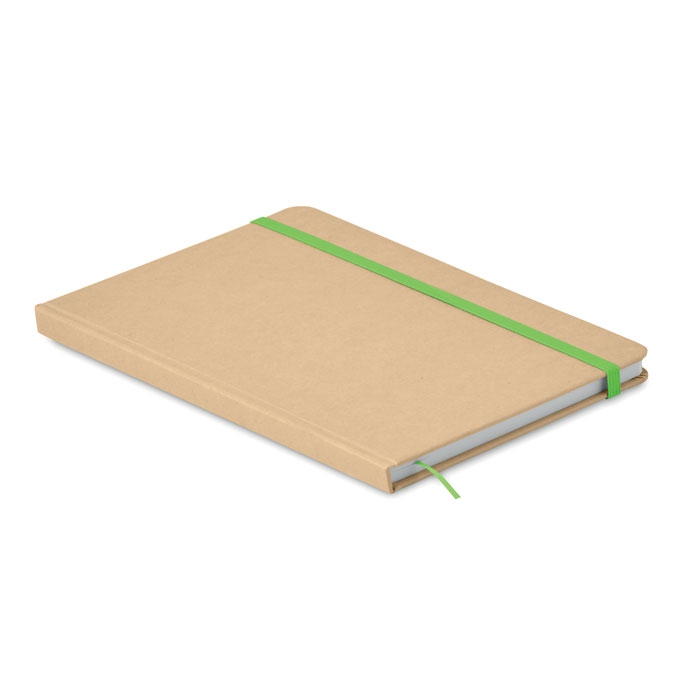 Блокнот А5 из картона, зеленый, бумага