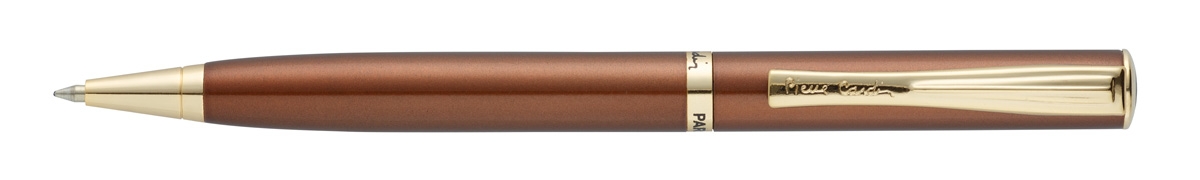 Ручка шариковая Pierre Cardin ECO, цвет - коричневый металлик. Упаковка Е или Е-1, коричневый, нержавеющая сталь, ювелирная латунь