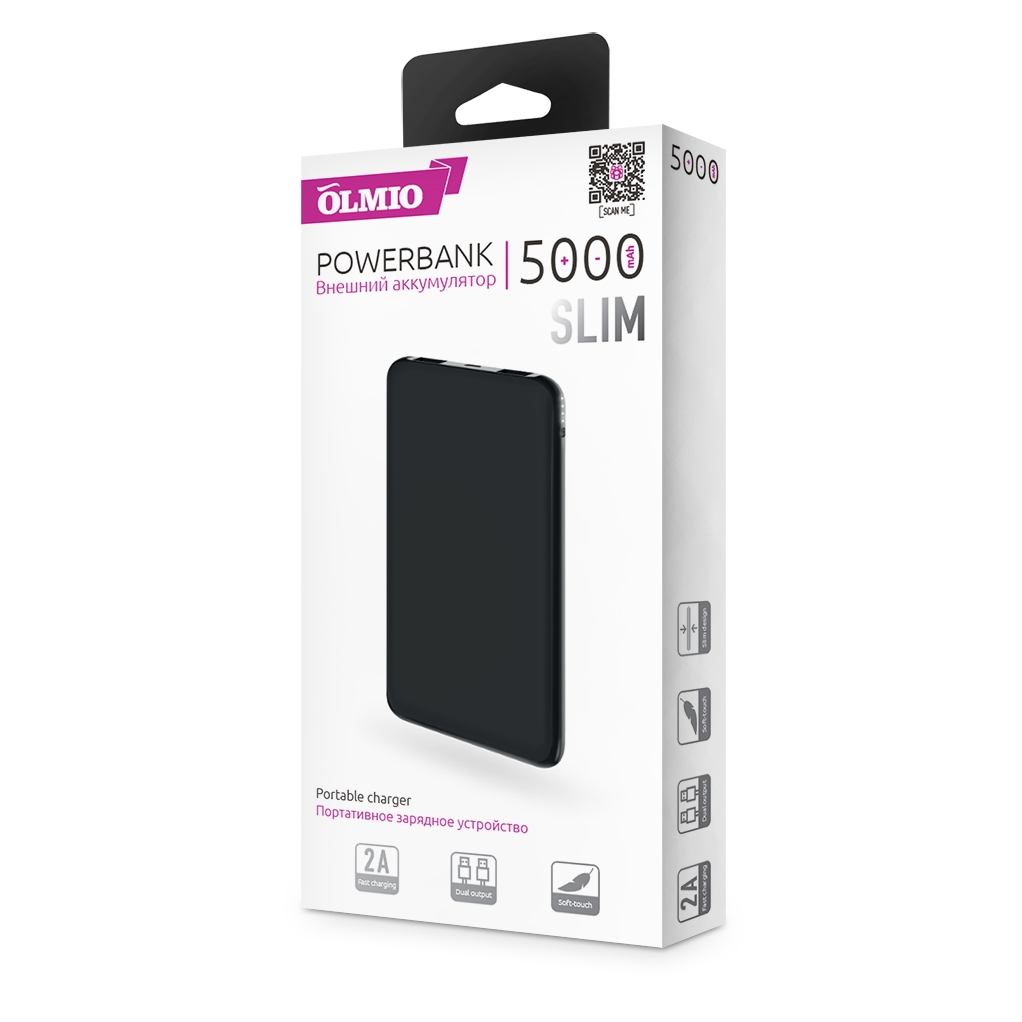 ПЗУ 15 Partner Slim 5000, черный, черный, пластик