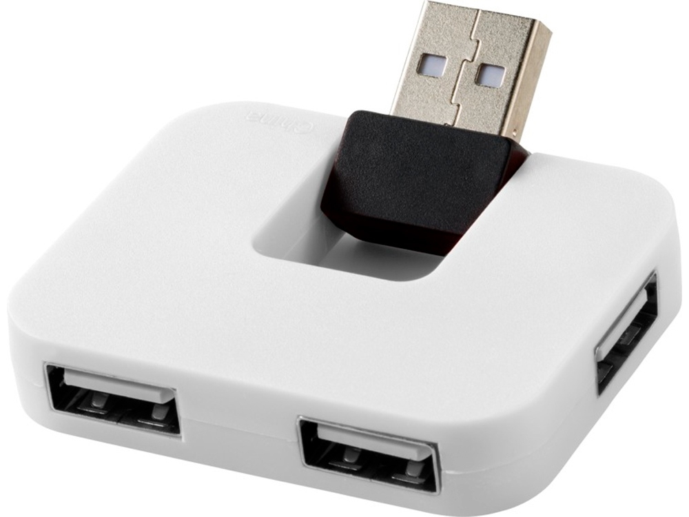 USB Hub «Gaia» на 4 порта, белый, пластик