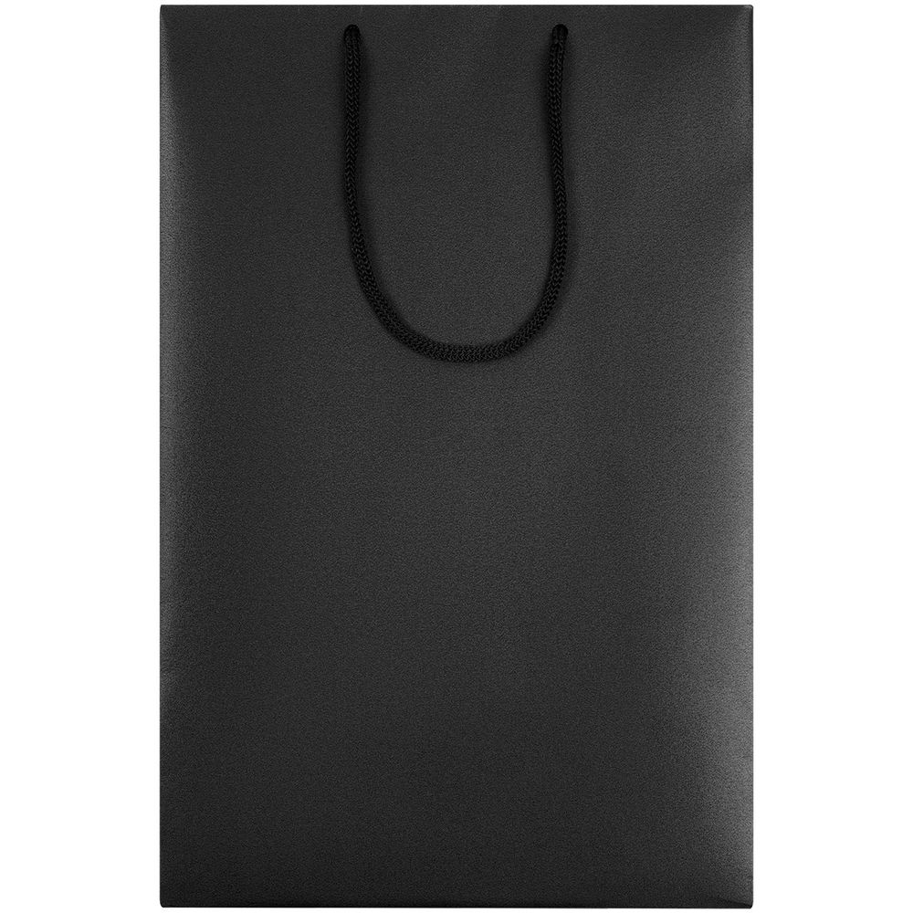 Пакет бумажный «Блеск», средний, черный, черный, бумага