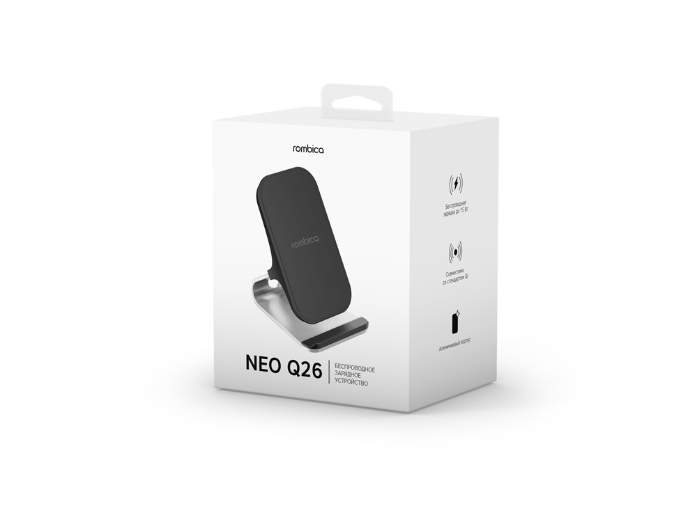 Беспроводное зарядное устройство «NEO Q26 Quick», 15 Вт, черный, пвх