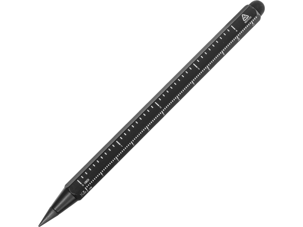 Вечный карандаш с линейкой и стилусом «Sicily», черный