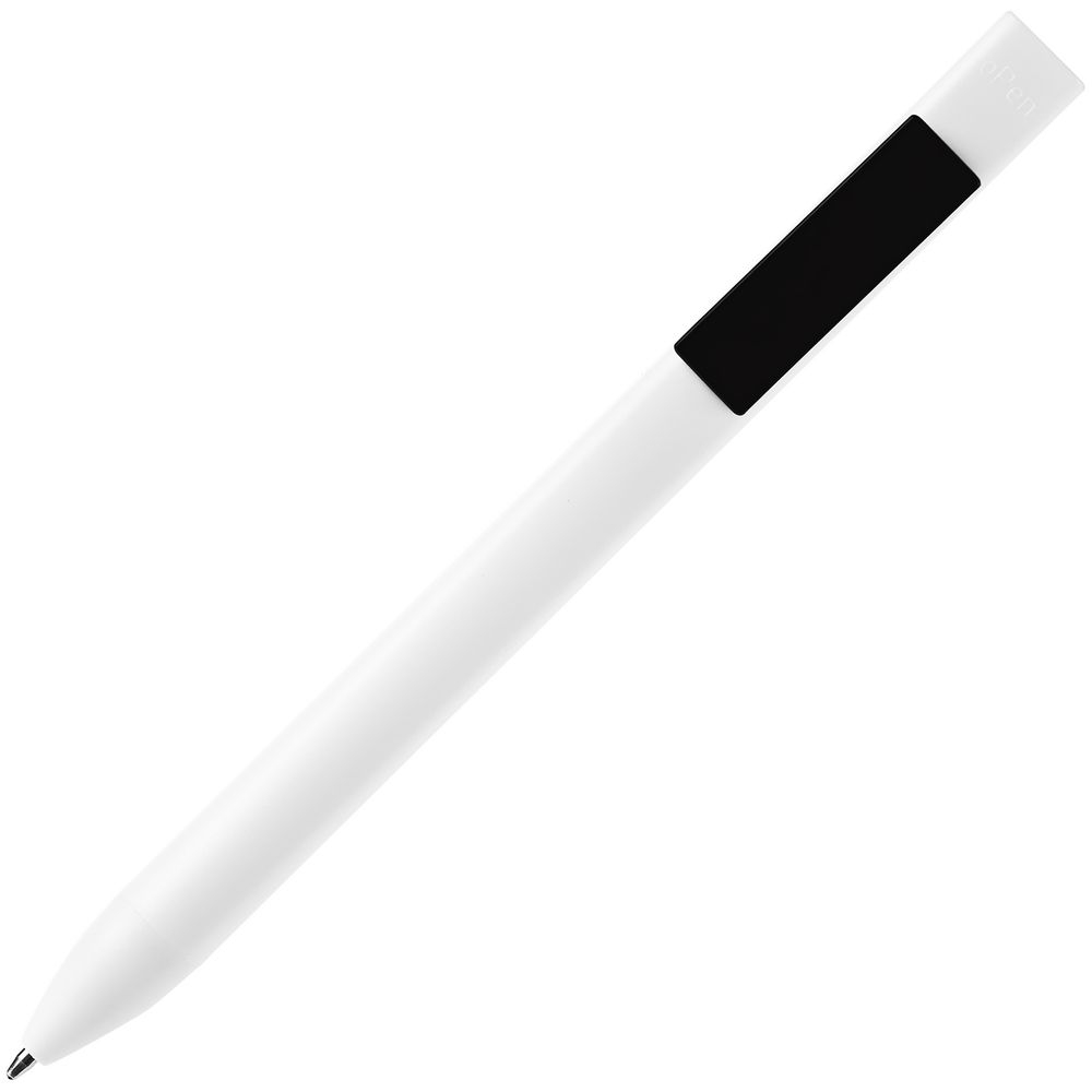 Ручка шариковая Swiper SQ, белая с черным, черный, белый