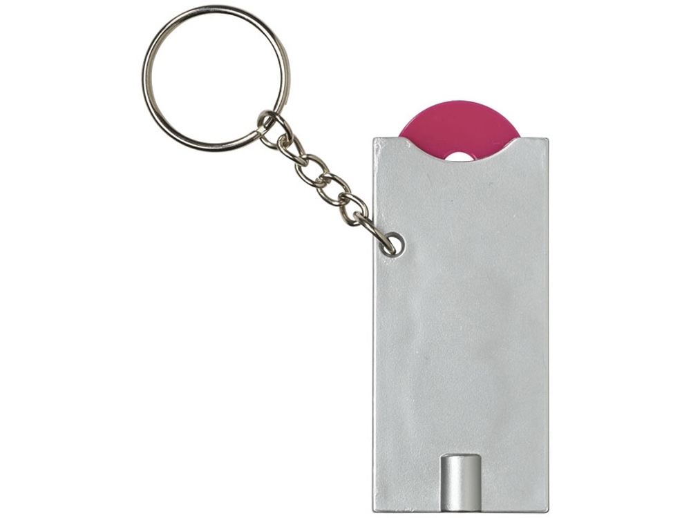 Брелок-держатель для монет «Allegro», розовый, серебристый, пластик