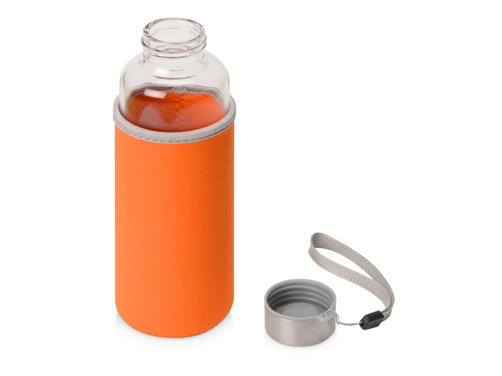 Бутылка для воды «Pure» c чехлом, оранжевый, неопрен