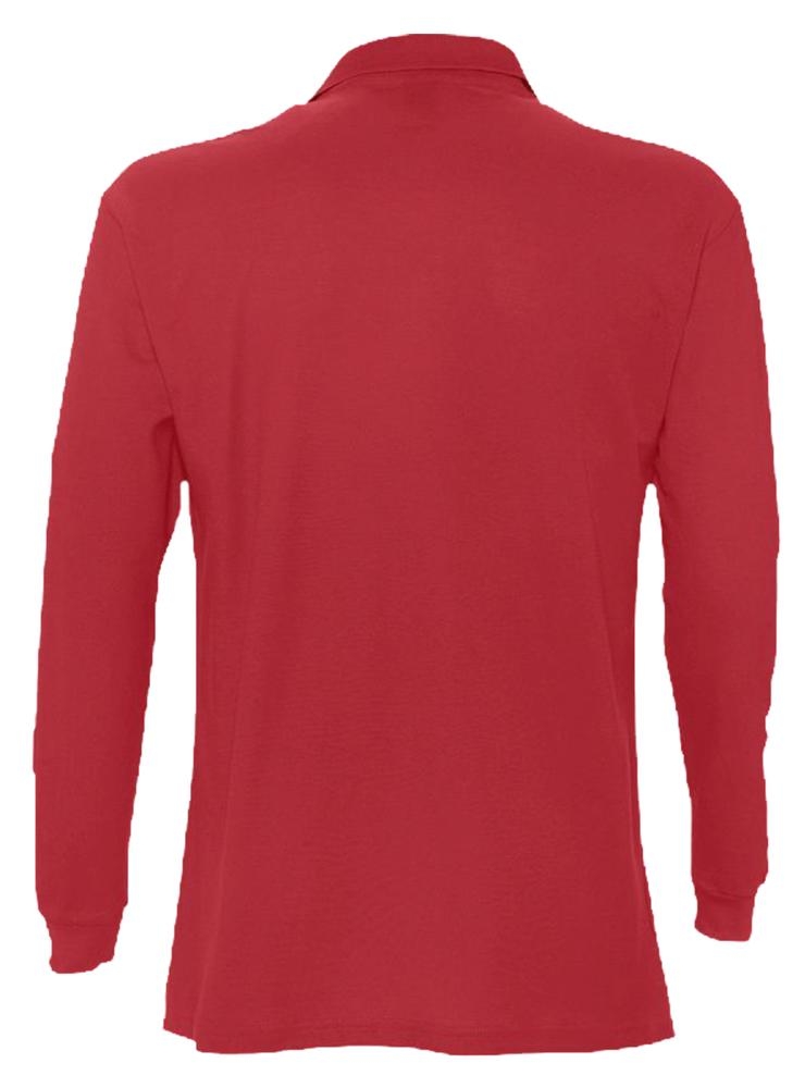 Рубашка поло мужская с длинным рукавом Star 170, красная, красный, хлопок