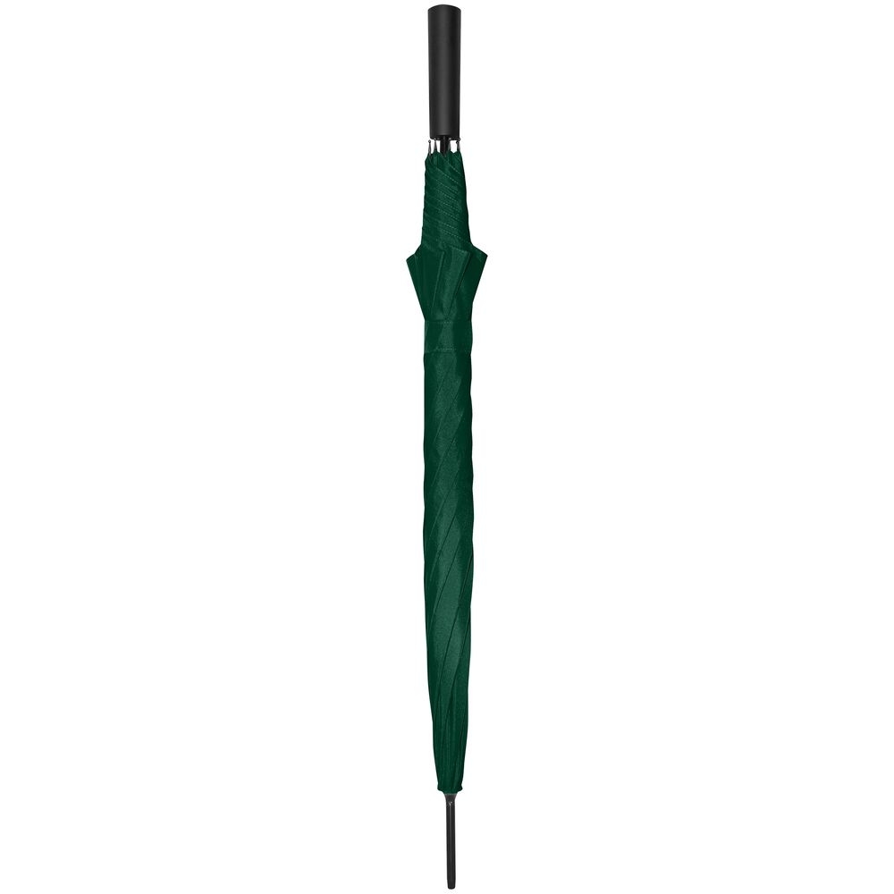 Зонт-трость Dublin, зеленый, зеленый, купол - эпонж, 190t; рама - сталь; спицы - стеклопластик; ручка - пластик