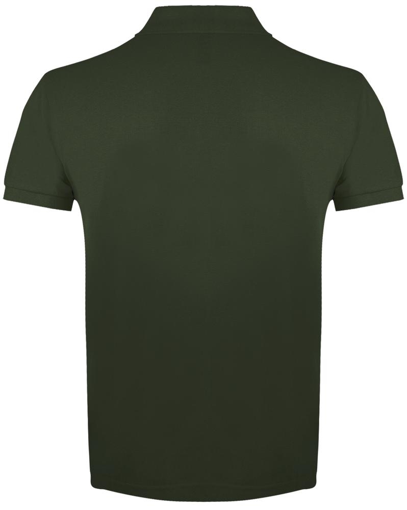 Рубашка поло мужская Prime Men 200 темно-зеленая, зеленый, полиэстер 65%; хлопок 35%, плотность 200 г/м²; пике