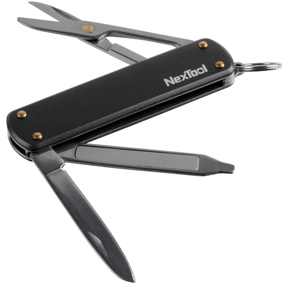 Нож-брелок NexTool Mini, черный, черный, пластик, абс; металл, нержавеющая сталь 402j2