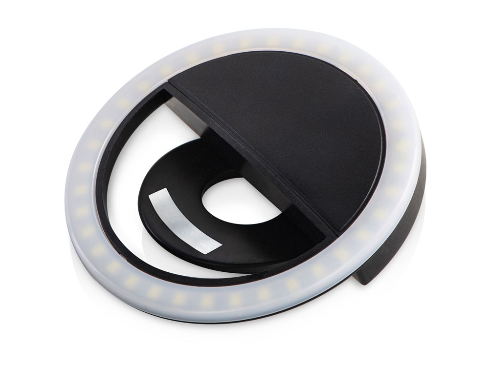 Световое кольцо для селфи «Glitter», черный, пластик