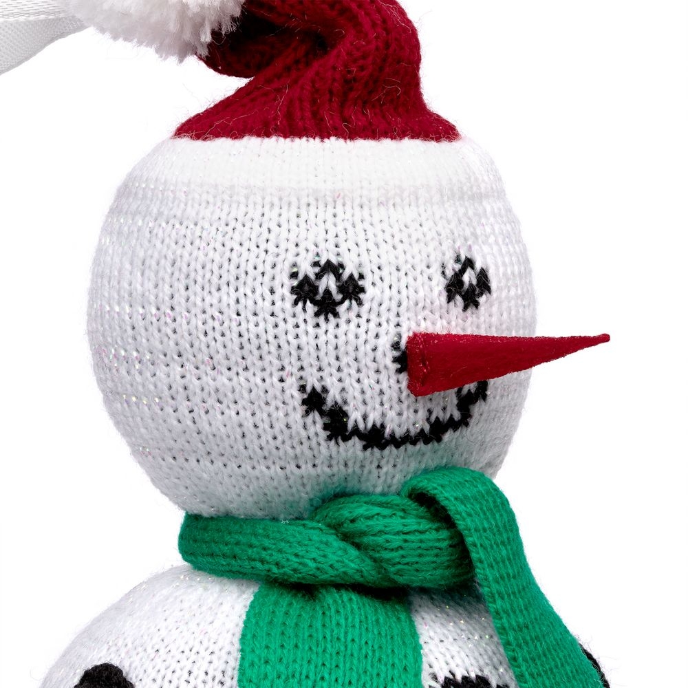 Елочная игрушка «Снеговик», акрил 100%; наполнитель - поролон; детали - фетр