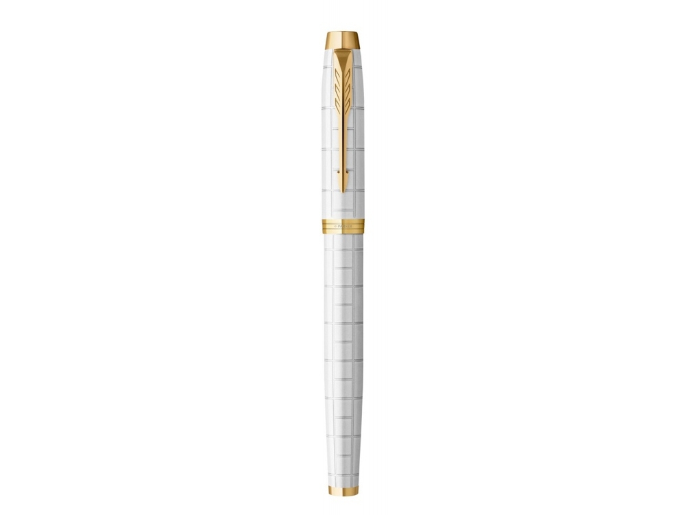 Перьевая ручка Parker IM Premium, F, белый, желтый, металл